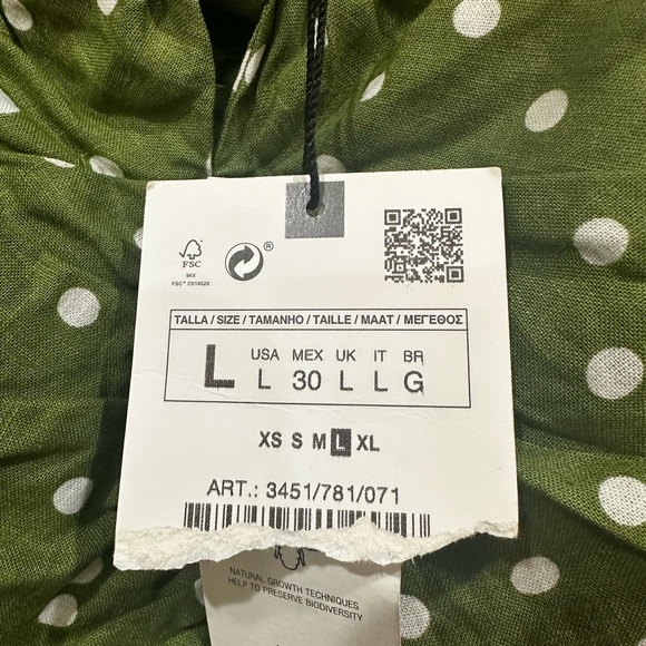 NWT Zara Polka Dot Mini Dress - Picture 6 of 6